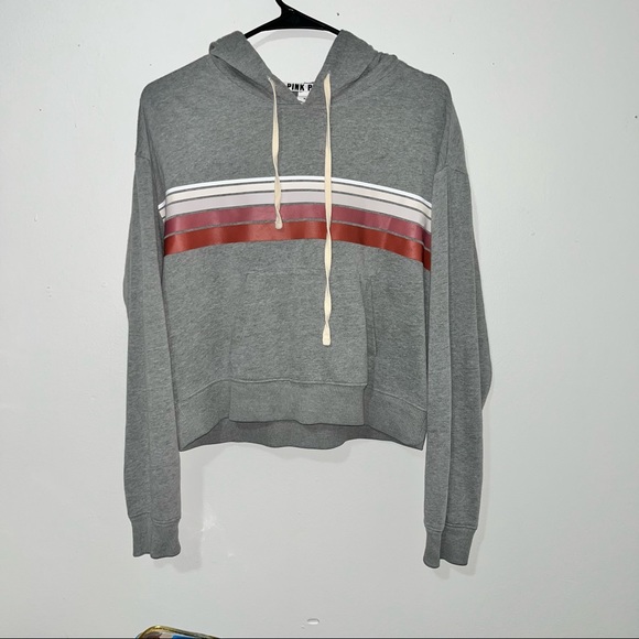 PINK Victoria's Secret Tops - VS PINK size medium gray hoodie